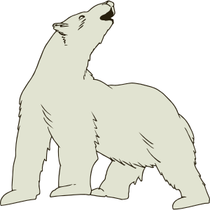 openclipart圖庫：Polar bear 3