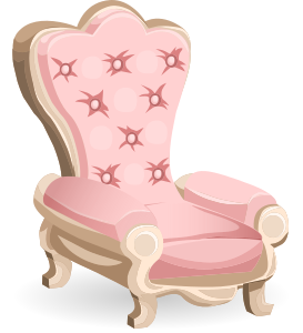 openclipart圖庫：Pink royal chair from Glitch