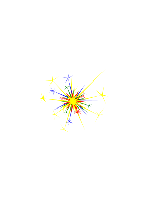 openclipart圖庫：MultiColored Sparkle