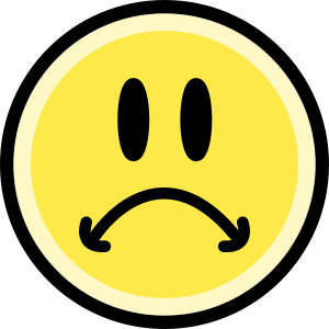 openclipart圖庫：Sad Face Emoticon (Yellow)