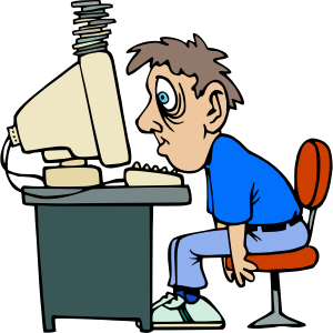 openclipart圖庫：Exhausted Computer User