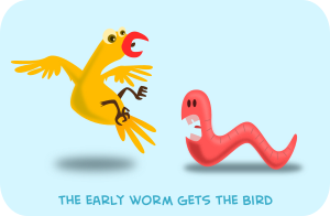 openclipart圖庫：The Early Worm