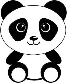 openclipart圖庫：Cute Cartoon Panda