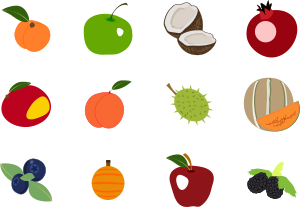 openclipart圖庫：Fruit icons pack 2