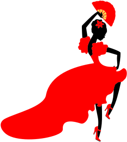 openclipart圖庫：Lady Flamenco Dancer