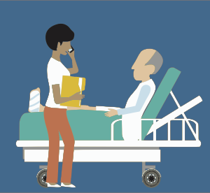 openclipart圖庫：Man in Hospital