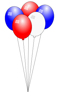 openclipart圖庫：Swaying 4th of July Balloons Animation