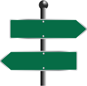 openclipart圖庫：Two Way Sign