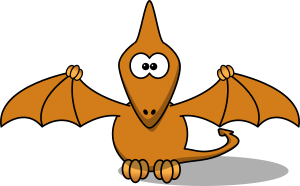 openclipart圖庫：Cartoon Pterodactyl