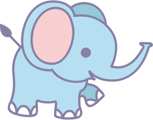 openclipart圖庫：Cute Elephant (#1)