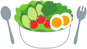 openclipart圖庫：Salad with fresh tomatoes, cucumber and eggs