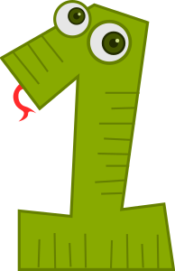 openclipart圖庫：Number Animals 1 (Snake)