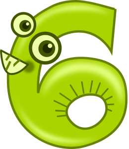 openclipart圖庫：Number Animals 6
