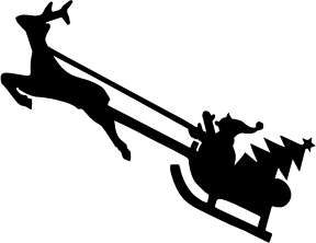 openclipart圖庫：Christmas Reindeer Silhouette