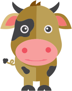 openclipart圖庫：Cute Cartoon Cow