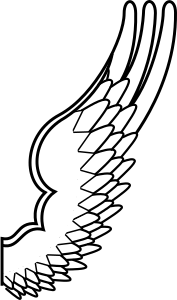 openclipart圖庫：Archaic drawing of a bird wing