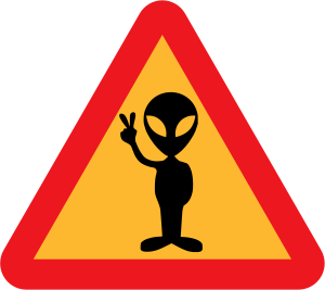 openclipart圖庫：Warning for aliens
