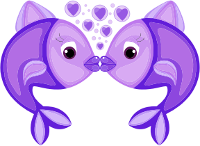 openclipart圖庫：Blue Fish Love