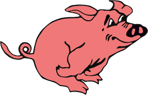 openclipart圖庫：Running pig