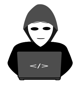 openclipart圖庫：Anonymous hacker behind pc