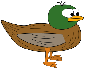 openclipart圖庫：Cartoon Duck