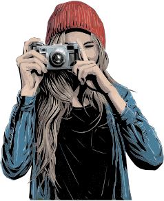 openclipart圖庫：Woman Taking Picture