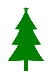 openclipart圖庫：Christmas tree Silhouette