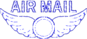 openclipart圖庫：Vintage Air Mail Rubber Stamp
