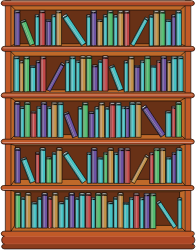 openclipart圖庫：Bookshelf with Books