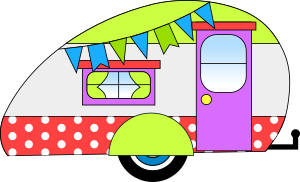 openclipart圖庫：Retro camper