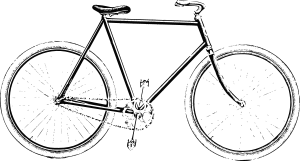 openclipart圖庫：Old Style Bicycle 1914