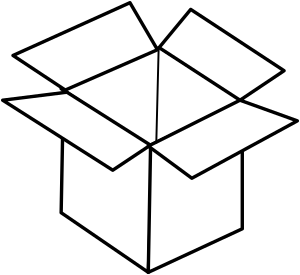 openclipart圖庫：Open box / Boite ouverte