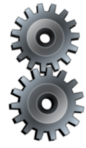 openclipart圖庫：Two Gears Gray