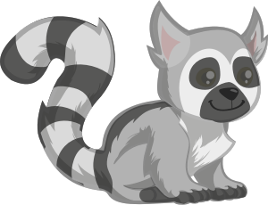 openclipart圖庫：Ring-tailed Lemur