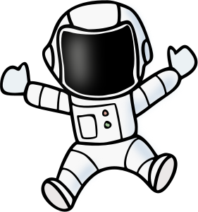 openclipart圖庫：Spaceman - Colour