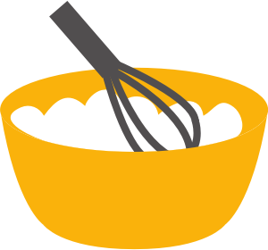openclipart圖庫：Baking whisk and bowl