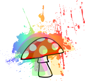 openclipart圖庫：Psychedelic Mushroom