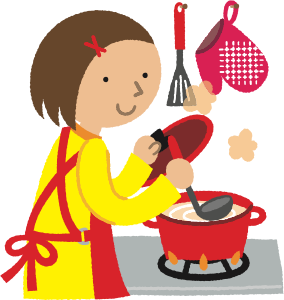 openclipart圖庫：Woman Cooking (#1)