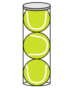 openclipart圖庫：Tennis balls in a cylinder