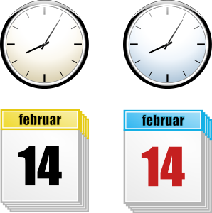 openclipart圖庫：Clock + Calendar