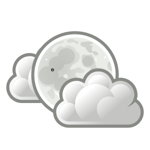 openclipart圖庫：tango weather few clouds night