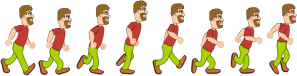 openclipart圖庫：Walking Man Sprite Sheet