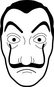 openclipart圖庫：Salvador Dali mask