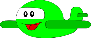 openclipart圖庫：Happy Airplane