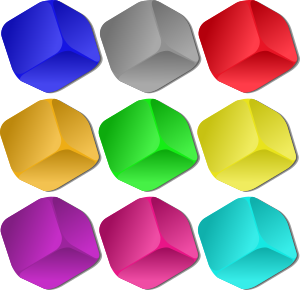 openclipart圖庫：Game Marbles - cubes