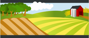 openclipart圖庫：landscape with red farm