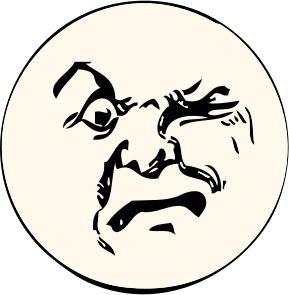 openclipart圖庫：angry moon