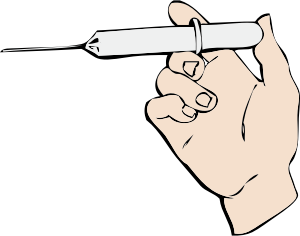 openclipart圖庫：hand and syringe