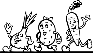 openclipart圖庫：veggies b&w