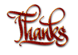 openclipart圖庫：Thanks, textured digital calligraphy